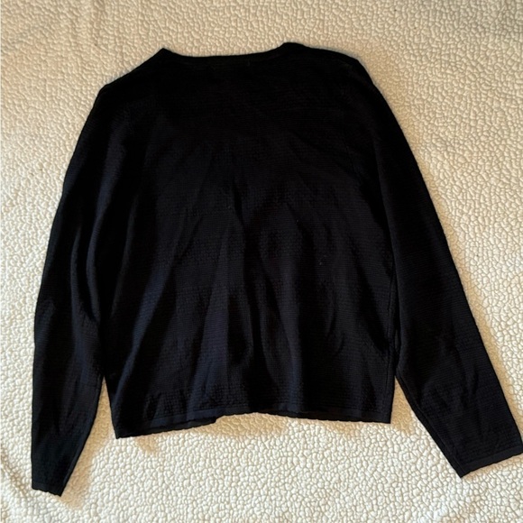 Pinque Black Lace Front Sweater XXL Plus Size Textured Knit Long Sleeve NWT - Picture 7 of 16